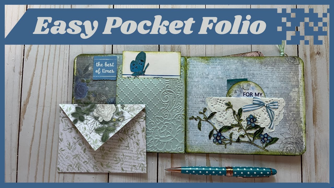 Easy Pocket Folio Tutorial | One Sheet Wonder | Mini Album (Giveaway Ended)