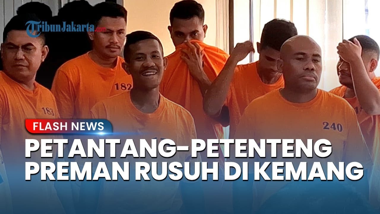 Gaya Preman Pelaku Bentrok di Kemang Jakarta Selatan Petantang-petenteng di Hadapan Polisi