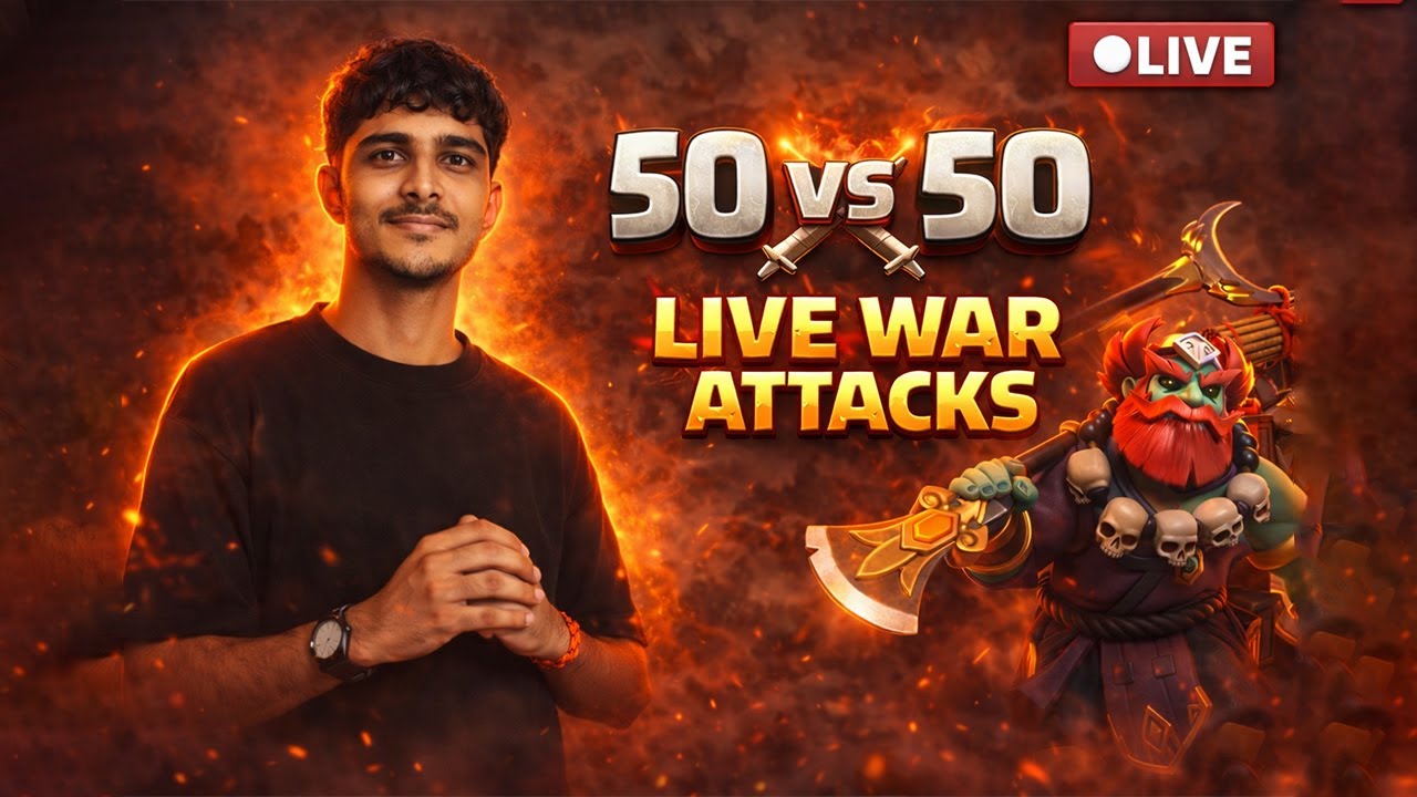 50vs50 Live War Attacks & Need Cwl Players