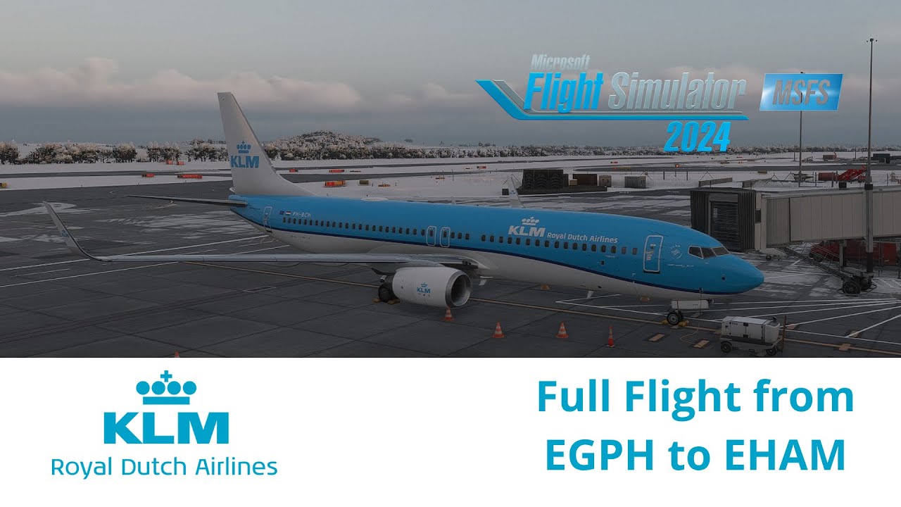 PMDG 737-800 KML OPS | Complete Flight EGPH-EHAM| Edinburgh Departure in Snow