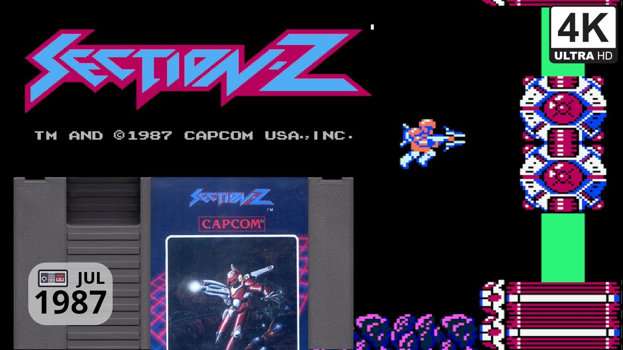 Section Z (Capcom, Jul 1987) - NES Gameplay 4K