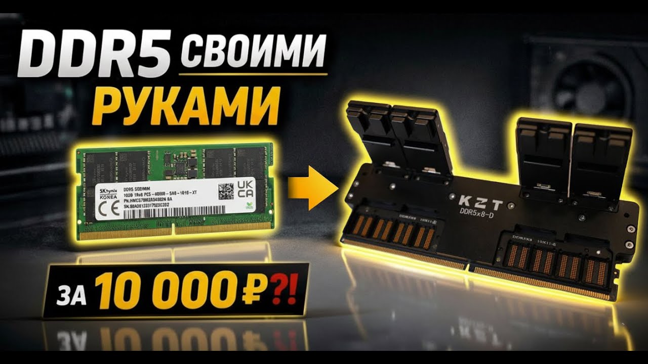 🔥 DDR5 СВОИМИ РУКАМИ | Выживаем в кризис памяти 2026 года 💪| SODIMM - UDIMM без переходников
