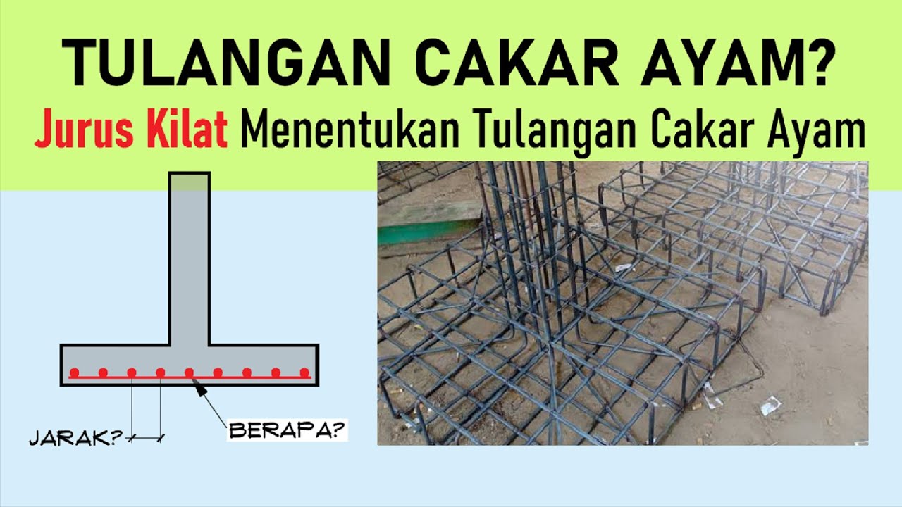 Rumus cepat menentukan tulangan cakar ayam, sesuai SNI dan ACI!