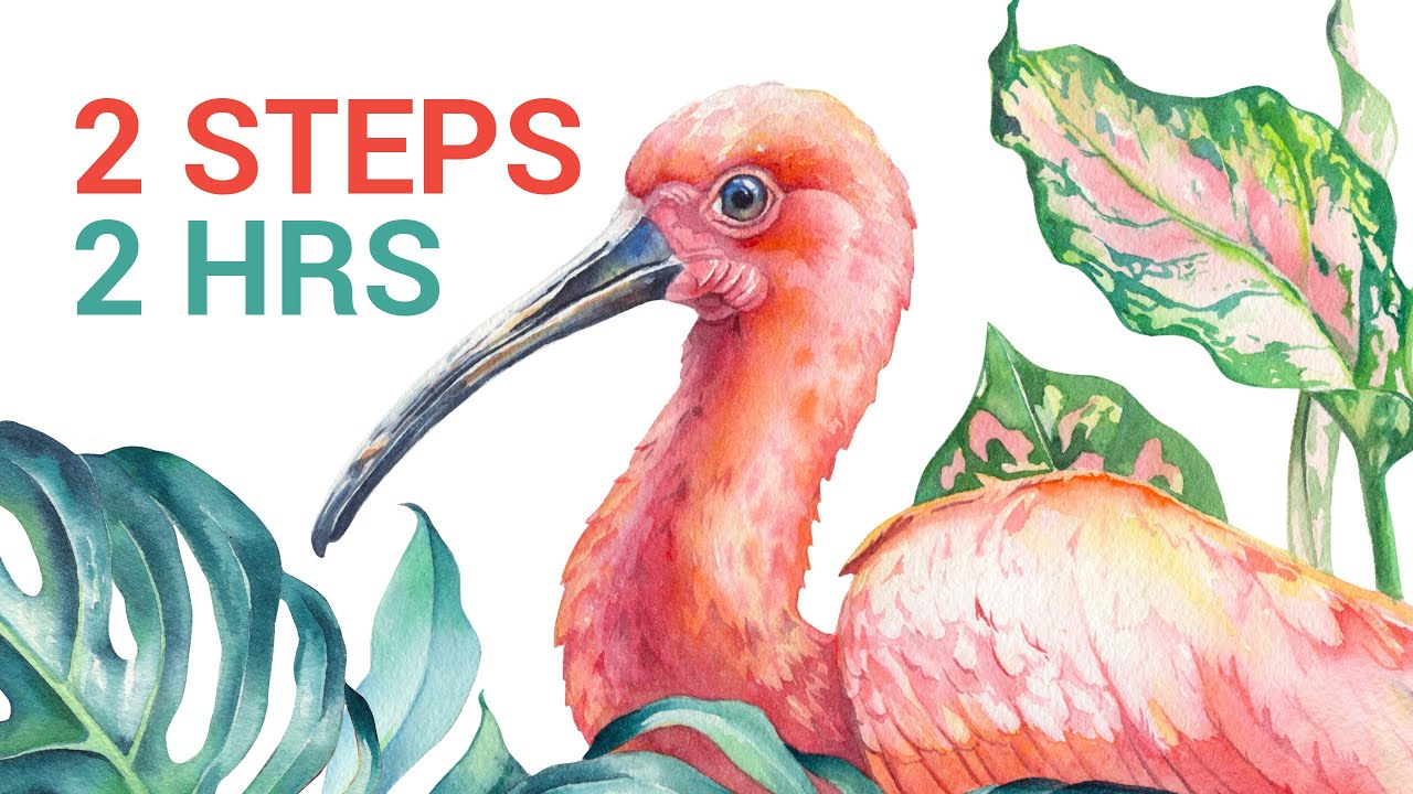 Scarlet Ibis  🧡 Advanced Watercolor Tutorial