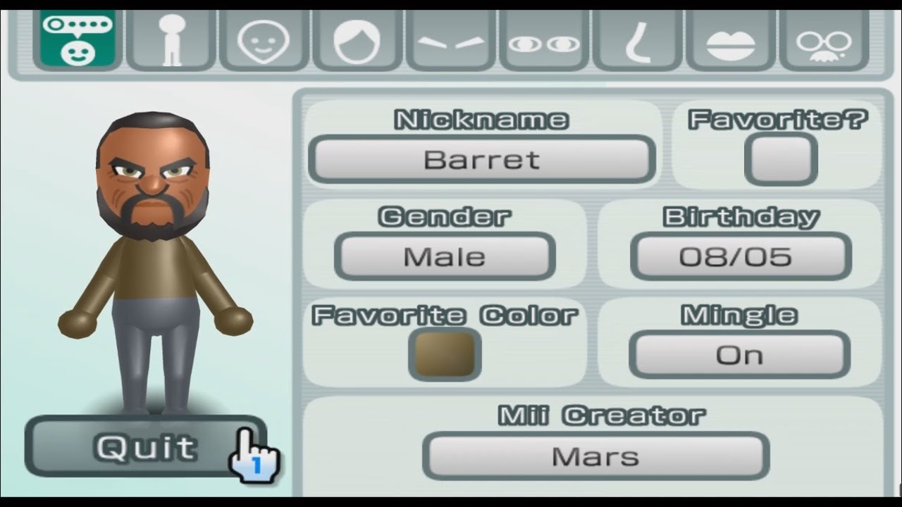 Barret - Final Fantasy - Mii 1418