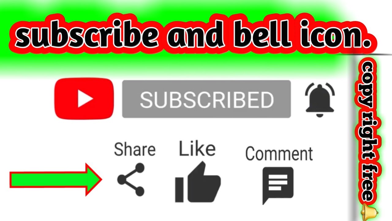 Subscribe and bell icon intro with sound effect
