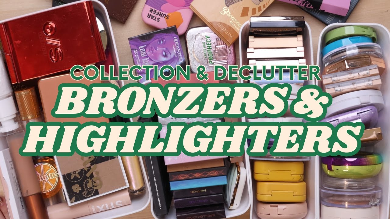 СЕРИЯ DECLUTTER, ЧАСТЬ 1 🗑️ БРОНЗАТОРЫ И ХАЙЛАЙТЕРЫ | Показываю ВСЕ бронзеры и хайлайтеры, которы...