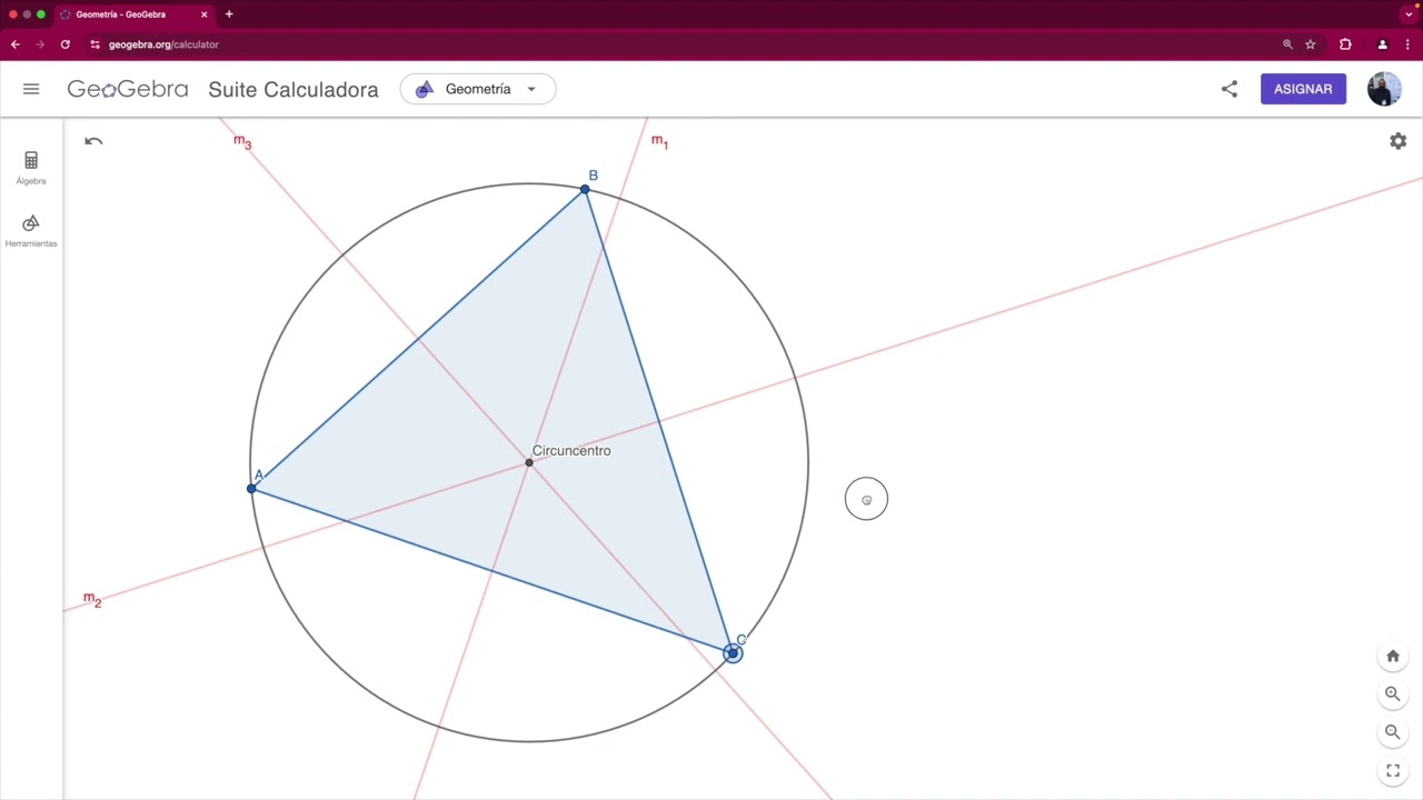 Construcción de Rectas y Puntos Notables en Triángulos con GeoGebra