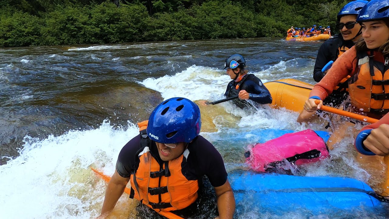 Whitewater Rafting on Dead River - Class 4 rapids | Moxie Outdoor Adventure, West Forks,  Maine