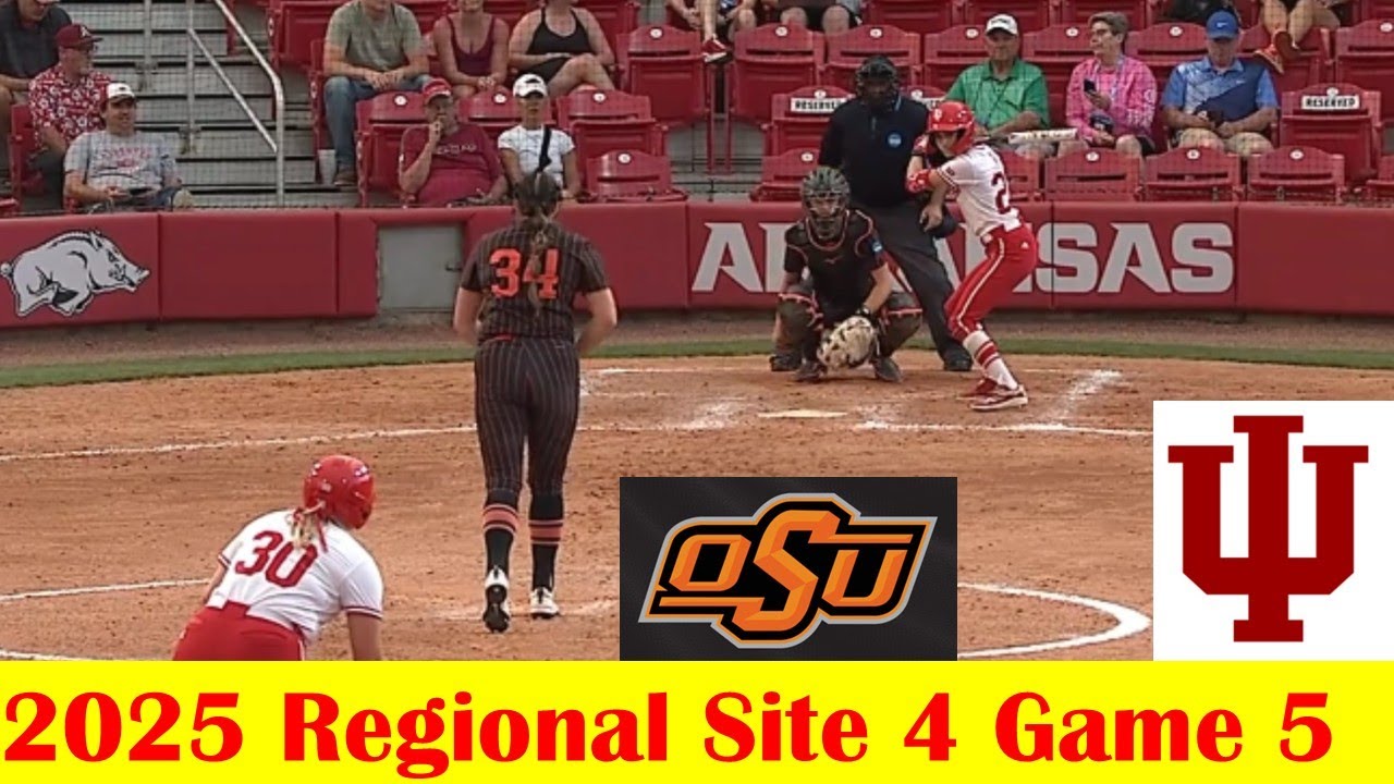 Indiana vs Oklahoma State Softball Game Highlights, 2025 NCAA Regional Site 4 Game 5