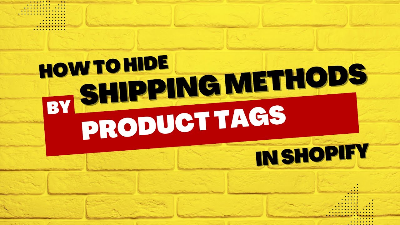 Hide Shipping Using Product Tags in Shopify | ShipRight | KlinKode