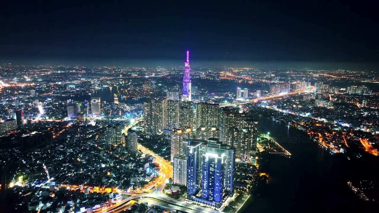 Flycam 4K - Flycam Sài Gòn - Sài Gòn By Night - Flycam Toàn Cảnh Sài Gòn - 4K Video| ✅OneTouch Media