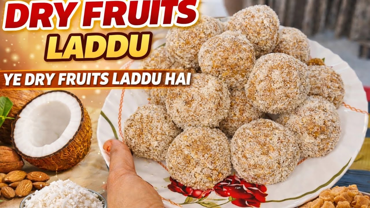 Dry Fruits Laddu Recipe | Healthy & Tasty Laddu | Easy Homemade Dry Fruits Laddu