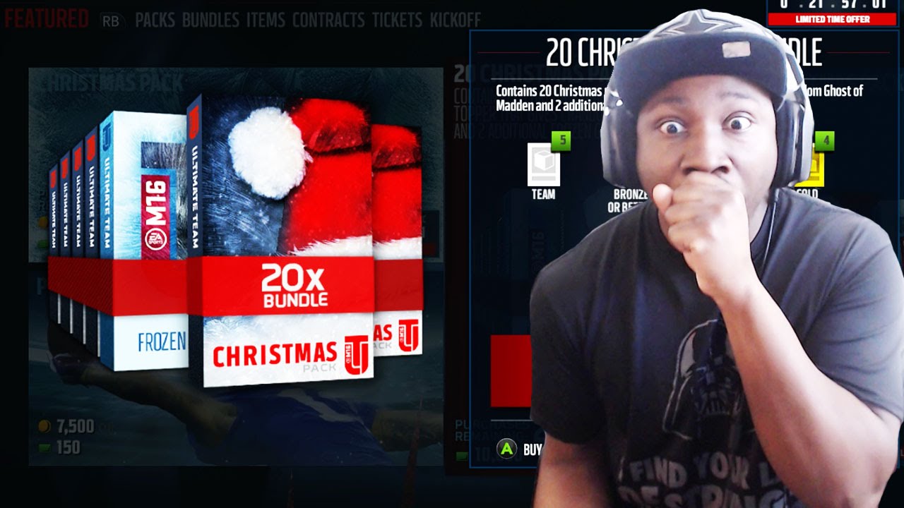 CHRISTMAS BUNDLE PACK OPENING! OMG THIS TOPPER! Madden 16 Ultimate Team Gameplay Ep. 26