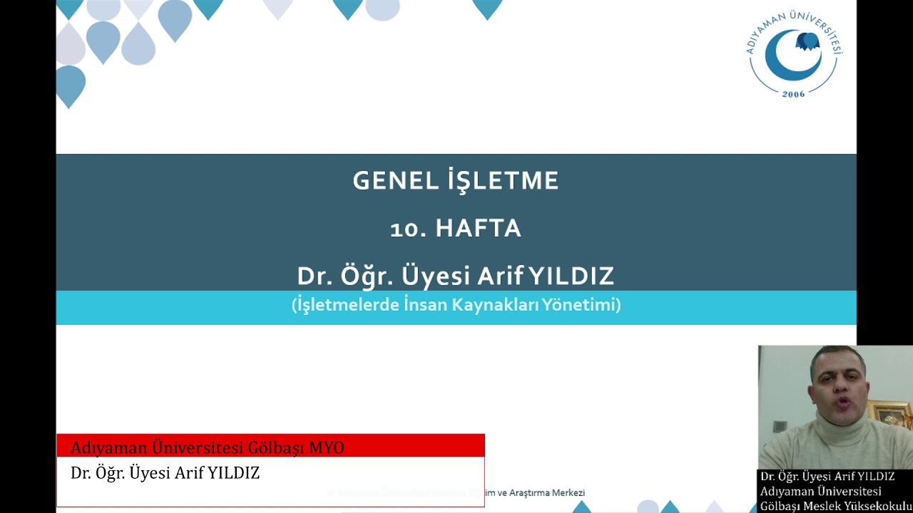 Genel İşletme - 10. Bölüm - İnsan Kaynakları Yönetimi