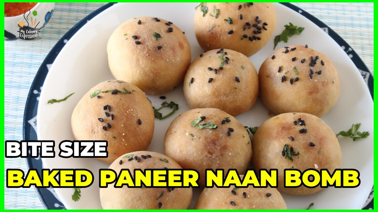 Baked Paneer Naan Bomb - No Yeast | Stuffed Naan Bomb |  No-Yeast Naan Bomb Recipe