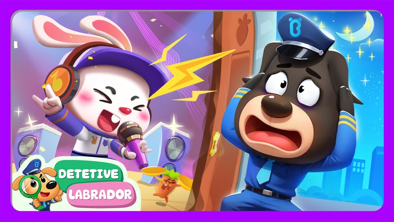 Quem Tá Fazendo Barulhos, Cantor Pipi Rabbit?🎤🎵 Bons Hábitos ✅ NOVO Episódio do Detetive Labrador 🔍