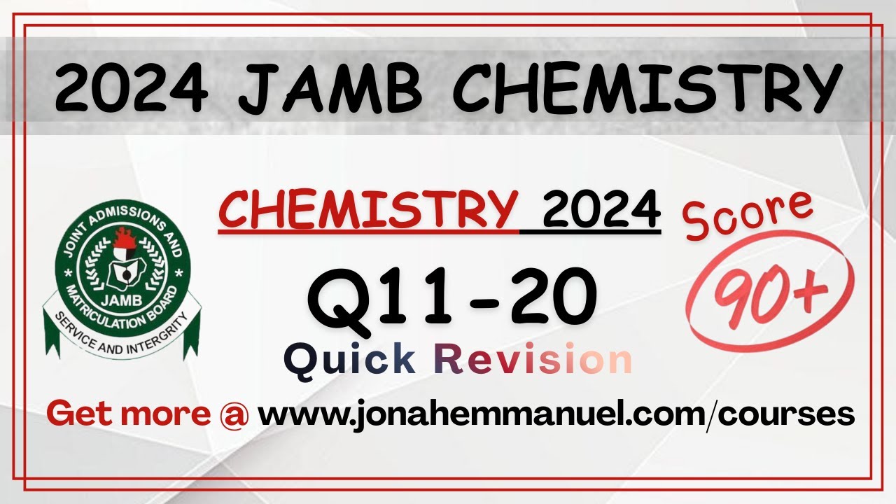 Часть 2. Вопросы и ответы прошлых лет по химии для экзамена JAMB 2024. #excellenceacademy
