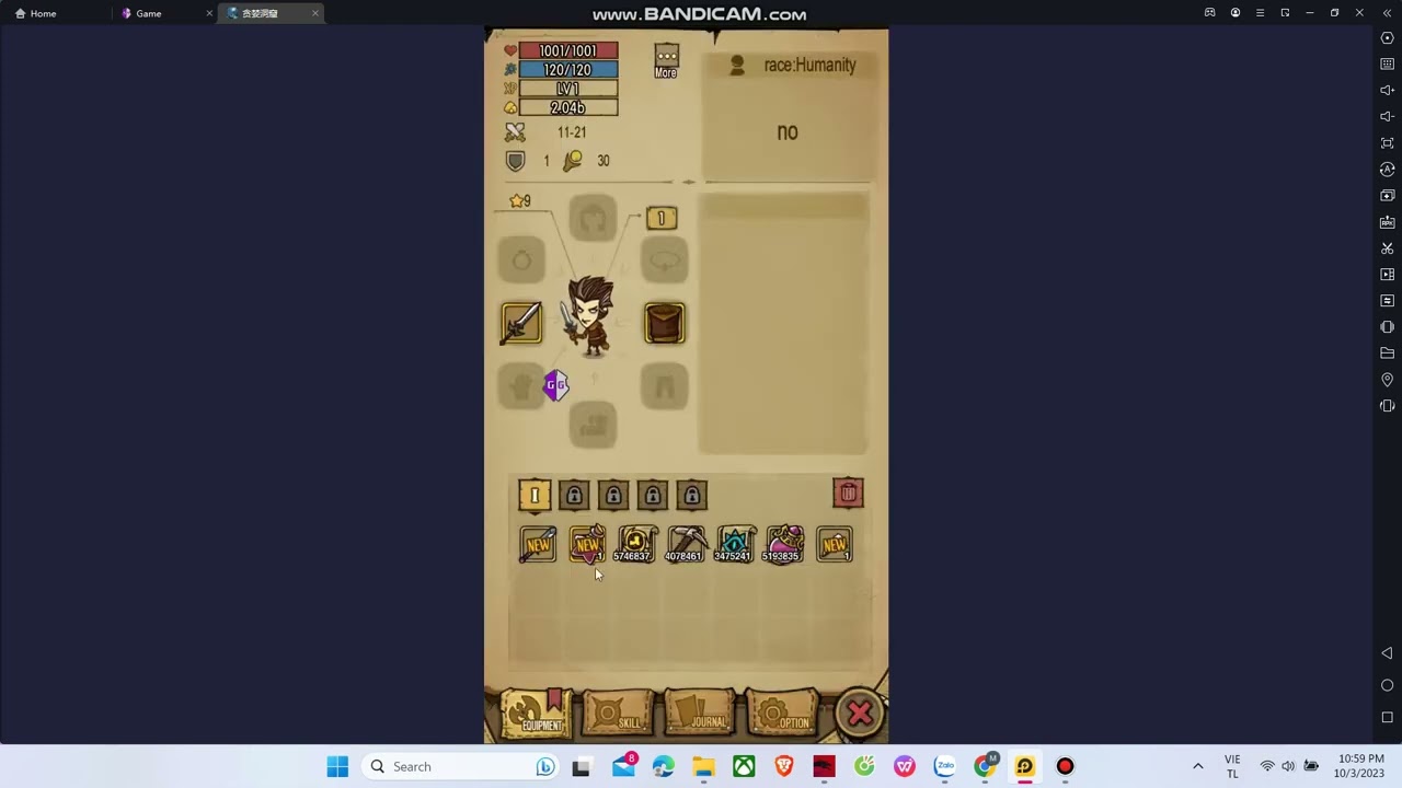 The greedy cave hack-gold, crytals, some items for dugeon