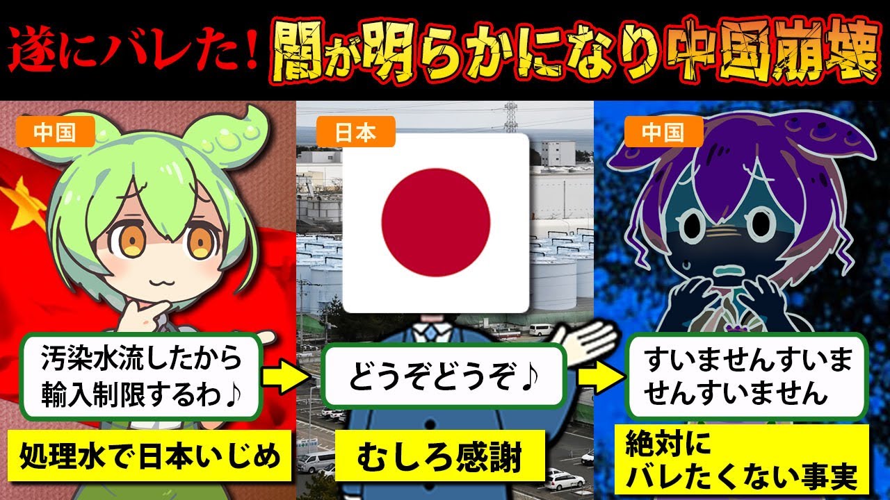 【実話】処理水問題で日本叩きに夢中になっていた中国。それがきっかけでとんでもない事実が発覚してしまうことに【ずんだもん＆ゆっくり解説】【ずんだもん探偵～Z～第2弾】