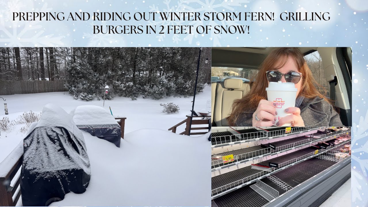 Prepping for Snow Storm Fern. Also grilling in 2 feet of snow!