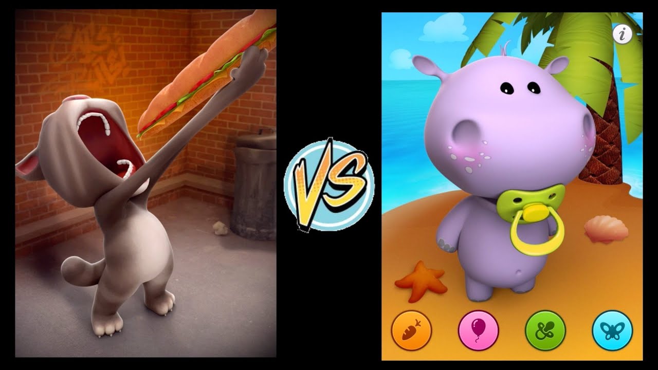 Talking Tom Versus Talking Hippo - Funny Compilation Of Great Moments - Video For Kids Only!