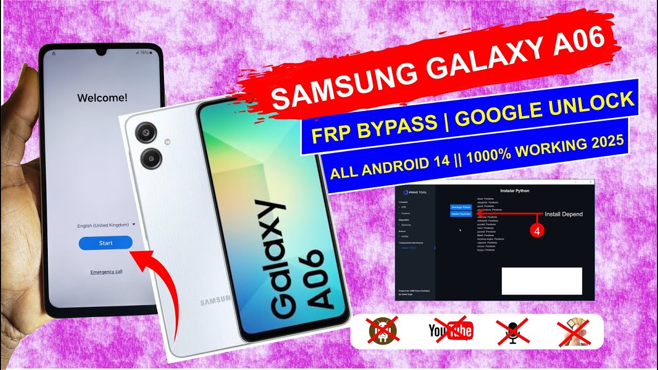 Samsung Galaxy 📲 A06 FRP Bypass 2025 Finally Working 100% 🔥| Delete Google Account A06 Android 14 🔐