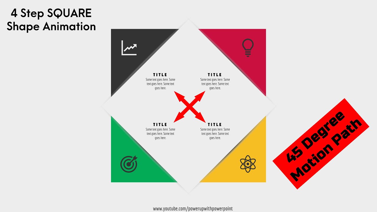 41.Create 4 Step SQUARE Shape Animation|Powerpoint Animations|Graphic design
