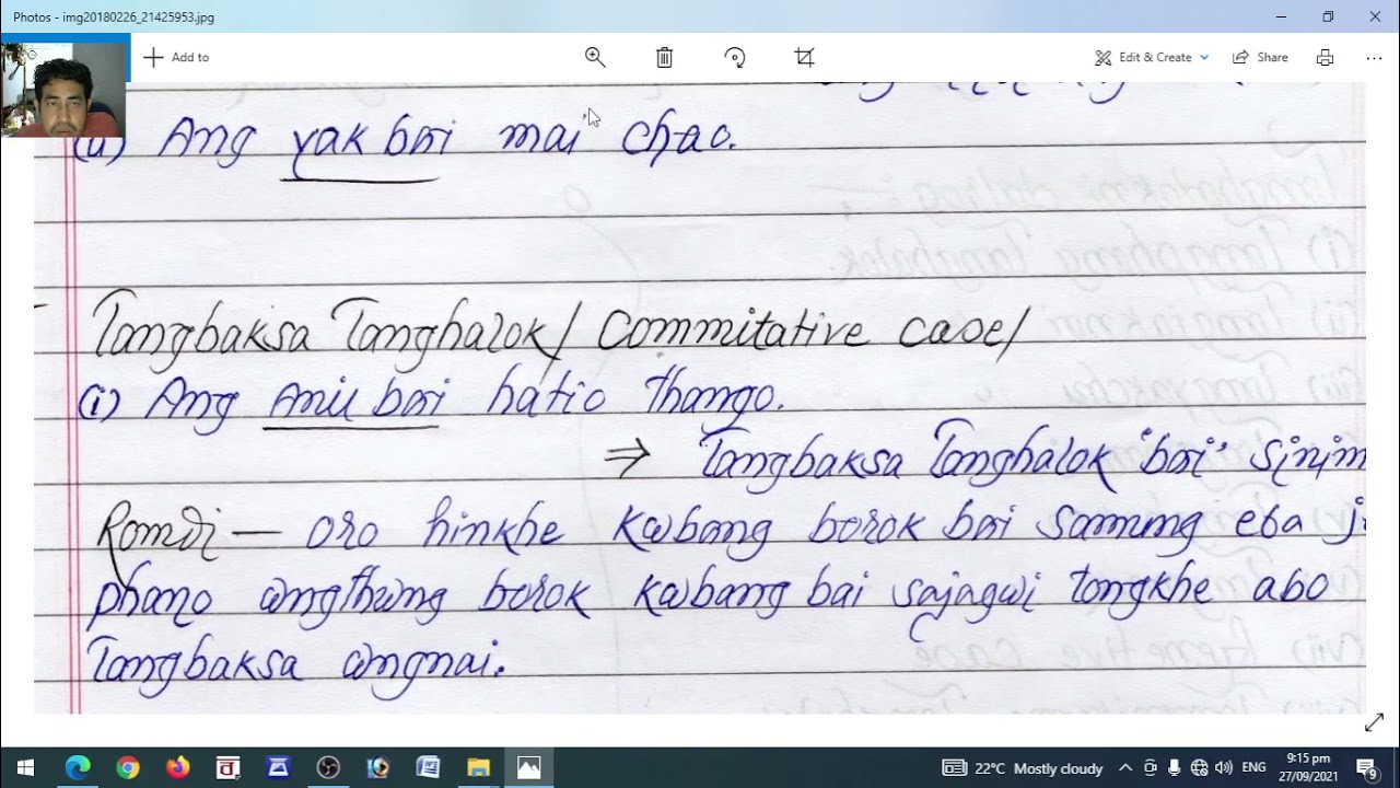Tanghalok (case) M.A kokborok entrance . Tet & B.A 3rd sem