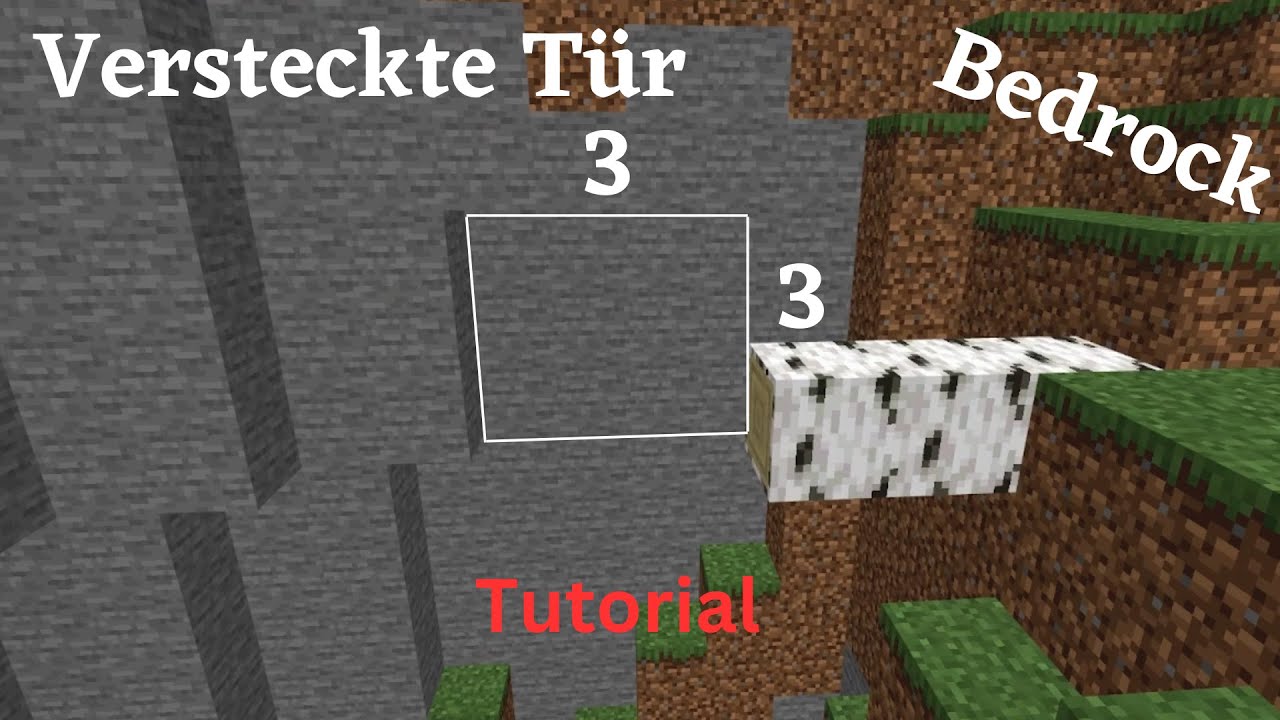 Versteckte 3x3 Redstone Pisten Tür / Tutorial / Minecraft Bedrock (Handy/PS4/PS5/Windows 10/ Switch)