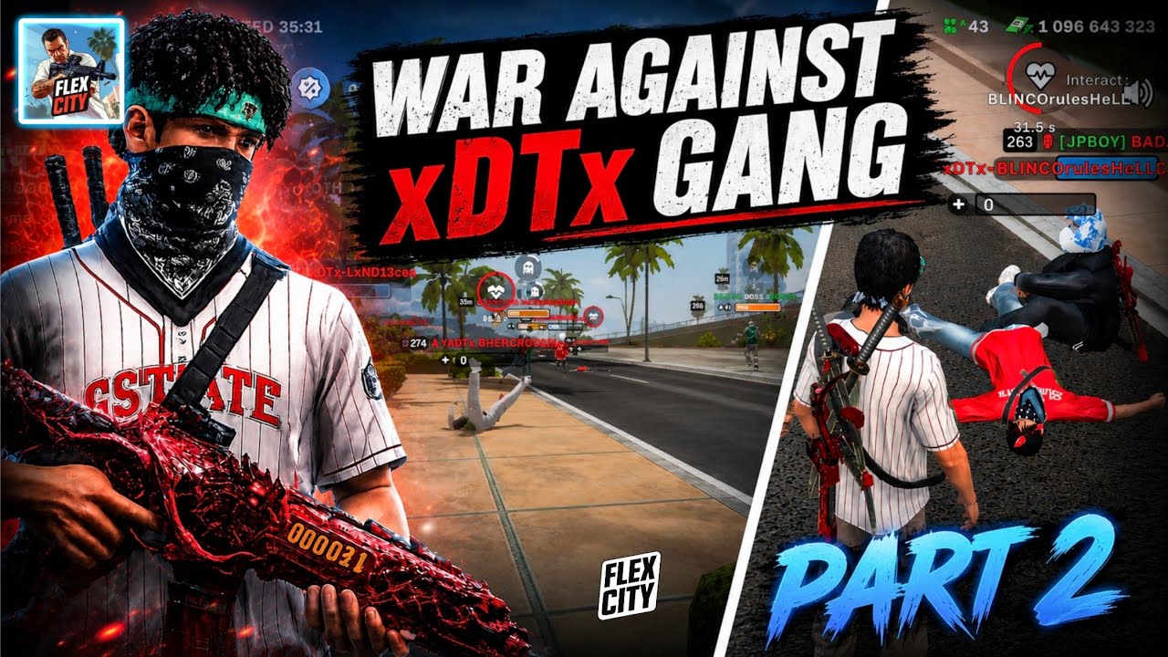 Flex City Gang War Against xDTx Gang | Full Domination 👑 | ZYRO OP
