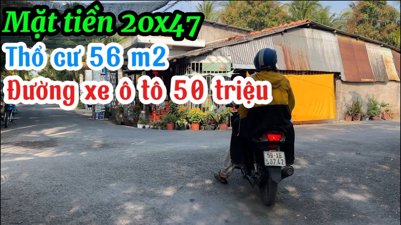 T.3224 bán mảnh đất vườn đường xe ô tô có thổ cư mặt tiền rộng rãi 20x47 wieu kênh cực đẹp gần chợ 