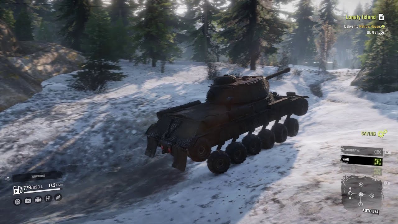 SnowRunner - Console Mod TANK - Poghrim IS-2 M181 in Flooded Foothills