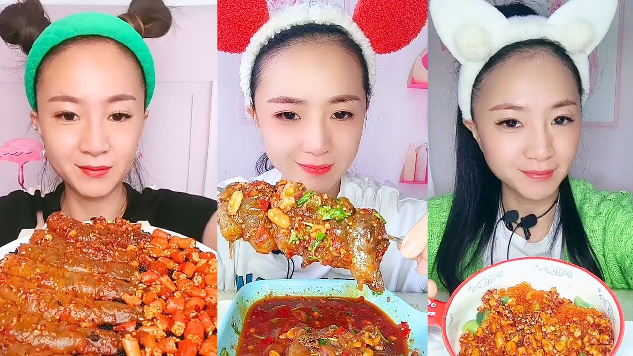 Satisfying Eating Sounds with Colorful ASMR Crunchy Mukbang Compilation #219