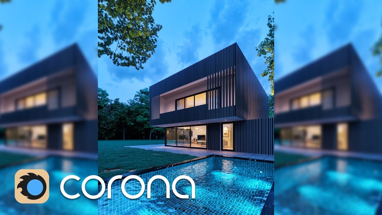 3D Tutorial 3ds Max Corona Renderer  Exterior Night  lightning