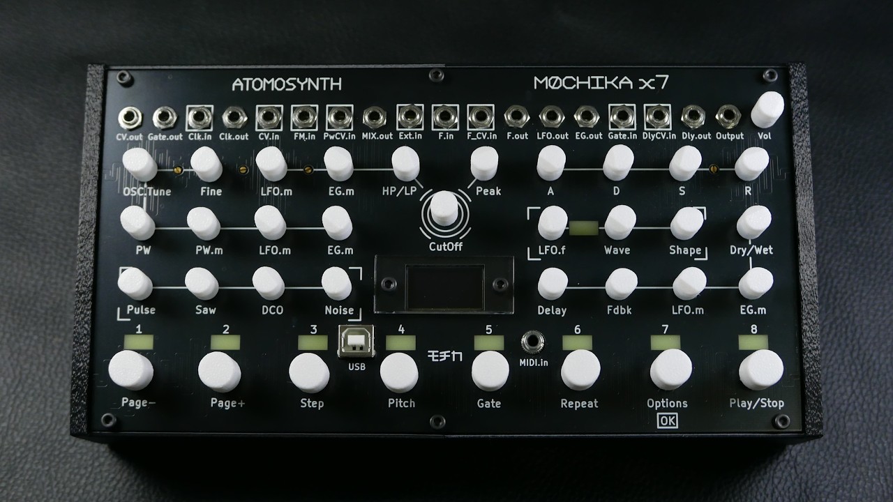 AtomoSynth Mochika X7 | Reveal | Analog Synth Sequence & Textures  (No Talking)
