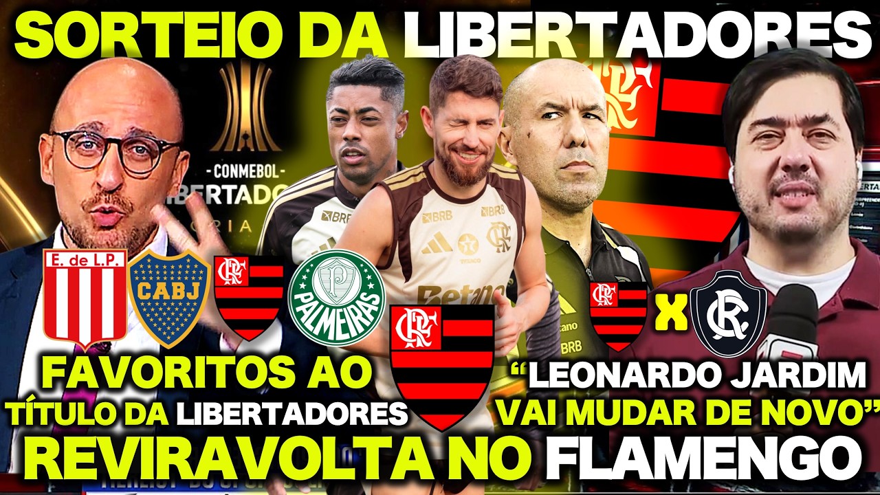SORTEIO da LIBERTADORES ! FAVORITOS ao TÍTULO ! RENOVAÇÃO de BRUNO HENRIQUE ! FLAMENGO X REMO
