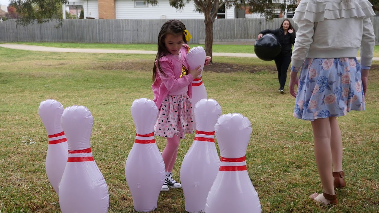 Inflatable Bowling Games - Fun Giant Yard Games Adults Family. Fantastic Indoor Outdoor Games