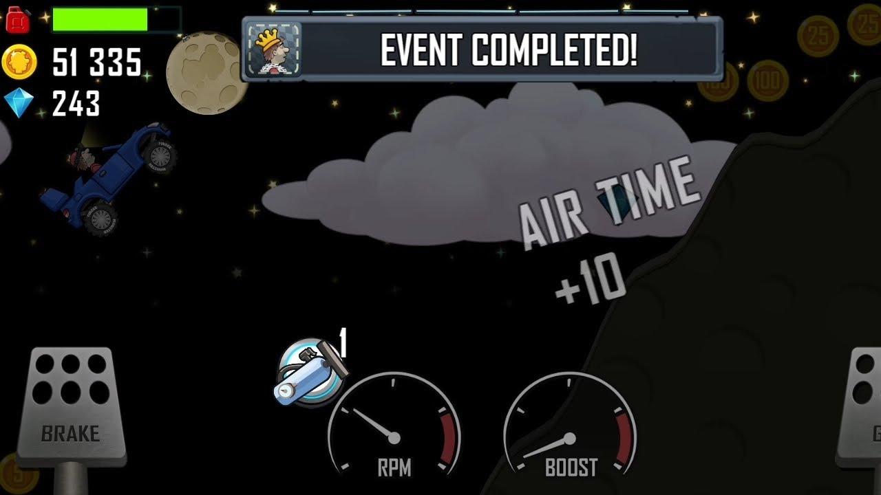 Rally car in Daily challenges+Daily events walkthrough, Hill climb racing Gameplay