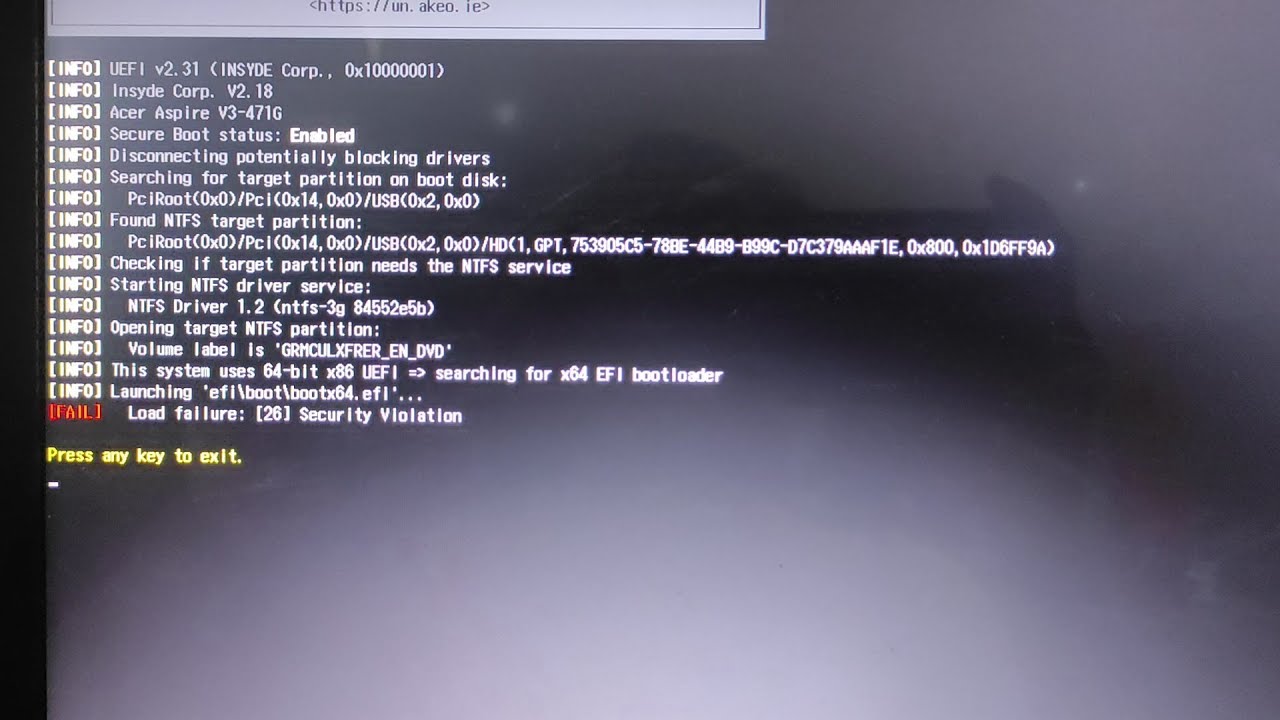Security Violation on Computer Startup (Solved)