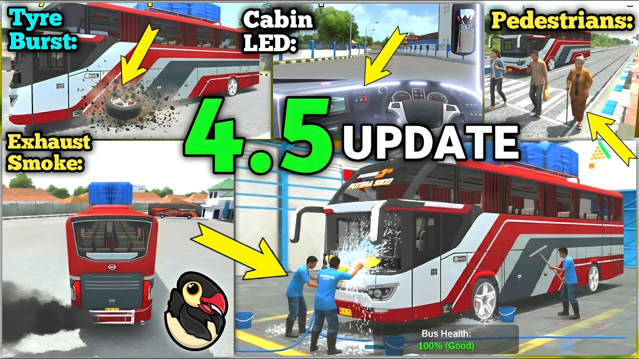 ОБНОВЛЕНИЕ BUSSID 4.5 — все новые автобусы и функции добавлены в Bus Simulator Indonesia от Maleo