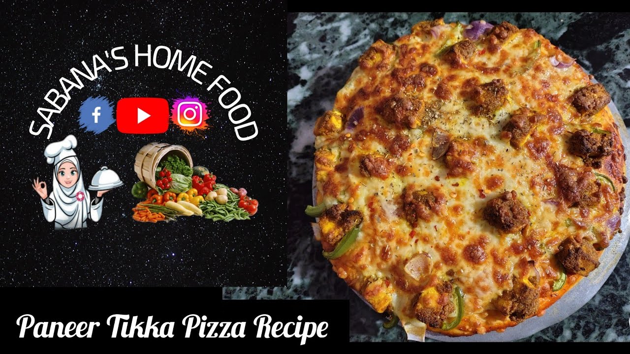 Paneer  Tikka  Pizza  Recipe  /  Dominos  Style  /  Homemade  Paneer  Tikka  Pizza  Recipe  /