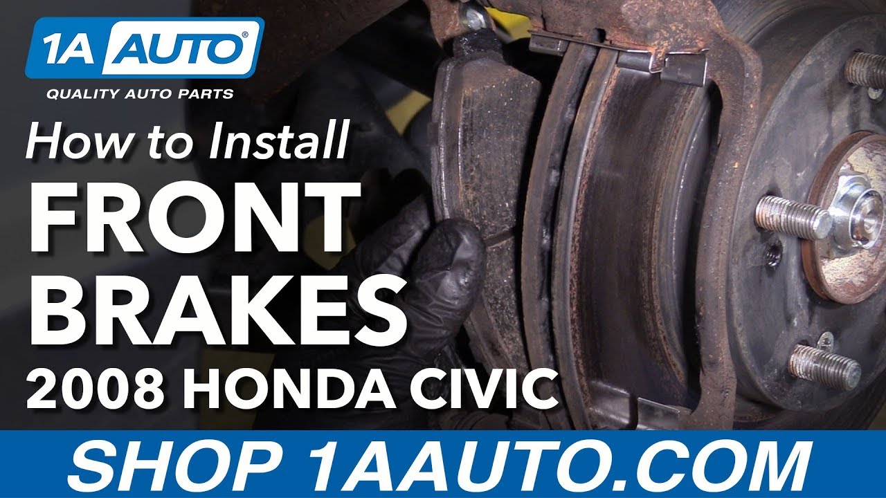 Как заменить передние тормозные колодки ротора Honda Civic 06-10