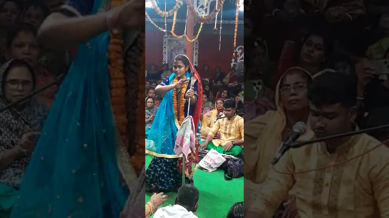 কীর্তনীয়া : প্রিয়া মন্ডল  বিনোদিনী সম্প্রদায়  রাজশাহী  অষ্টকালীন নীলা কীর্তন শ্রবণ করেন 