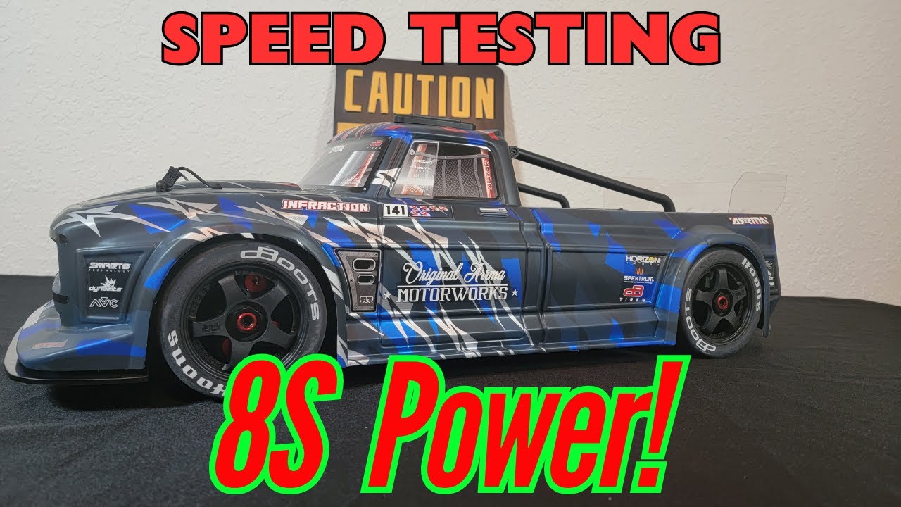 Arrma Infraction 8S Conversion — тест скорости #arrma #rc #speed