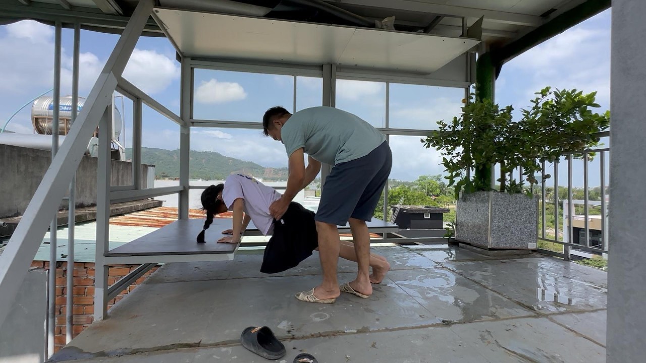 A Happy Family Workout on a Sunny Day