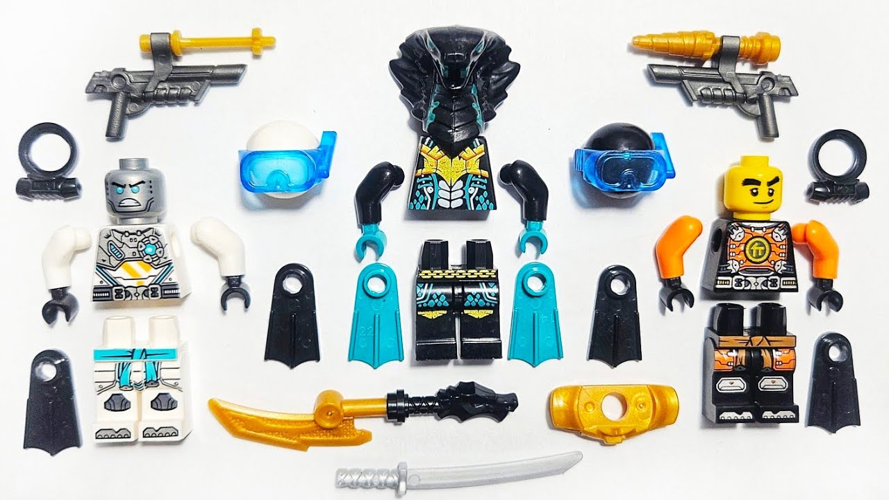 Lego Ninjago Scuba Zane | Maaray Guard | Cole Seabound | Ninjago Hydro Bounty