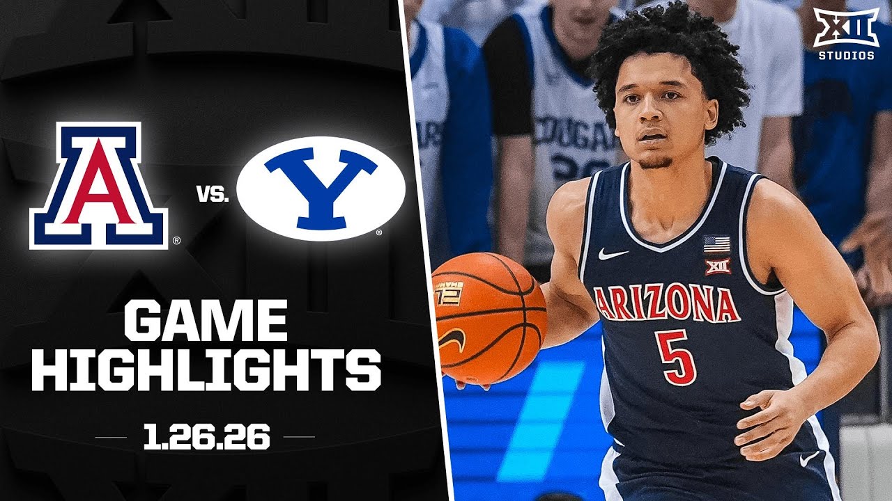 #1 Arizona vs. #13 BYU Game Highlights | 2025-26 Big 12 Men's Basketball