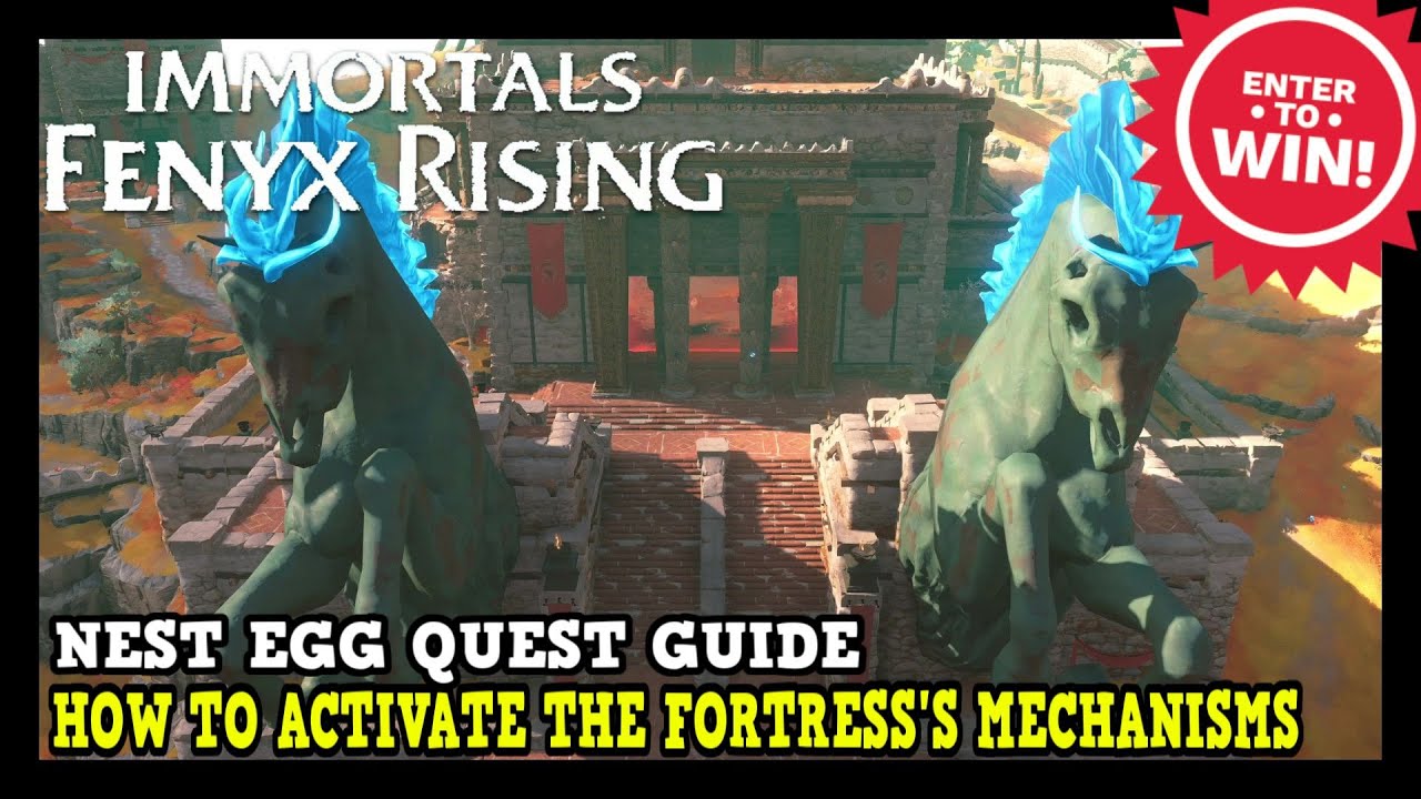 Immortals Fenyx Rising Nest Egg Quest Guide - How to Activate the Fortress's Mechanisms