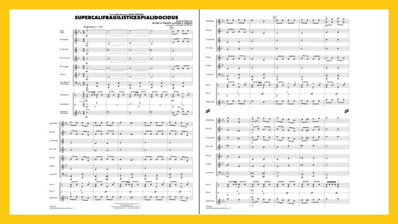 Supercalifragilisticexpialidocious arr. Michael Sweeney